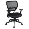 Office Star Products SPACE Deluxe Mid-Back Task Chair Plastic/Acrylic in Gray | 37.75 H x 26 W x 25.25 D in | Wayfair 5500