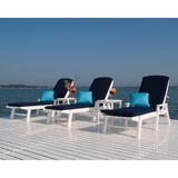 POLYWOOD® Nautical Chaise w/ Arms Plastic in Brown | 39 H x 27 W x 78.5 D in | Outdoor Furniture | Wayfair NCC2280SA