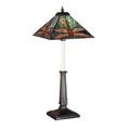 Meyda Lighting Prairie Dragonfly 24.5" Mahogany Bronze Buffet Lamp Glass/Metal in Brown | 24.5 H x 10 W x 10 D in | Wayfair 47833