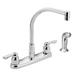 Moen M-Bition Double Handle Kitchen Faucet w/ Side Spray, Metal in Gray | Wayfair 8792