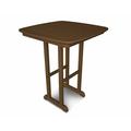 POLYWOOD® Nautical 31" Counter Outdoor Table Plastic in Brown | 37 H x 31 W x 31 D in | Wayfair NCRT31TE
