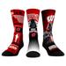 Unisex Rock Em Socks Darth Vader & Stormtrooper Wisconsin Badgers Star Wars Three-Pack Crew Set