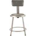 National Public Seating Stool w/ Adjustable Backrest Metal/Fabric | 39 H x 15 W x 15 D in | Wayfair #6424B