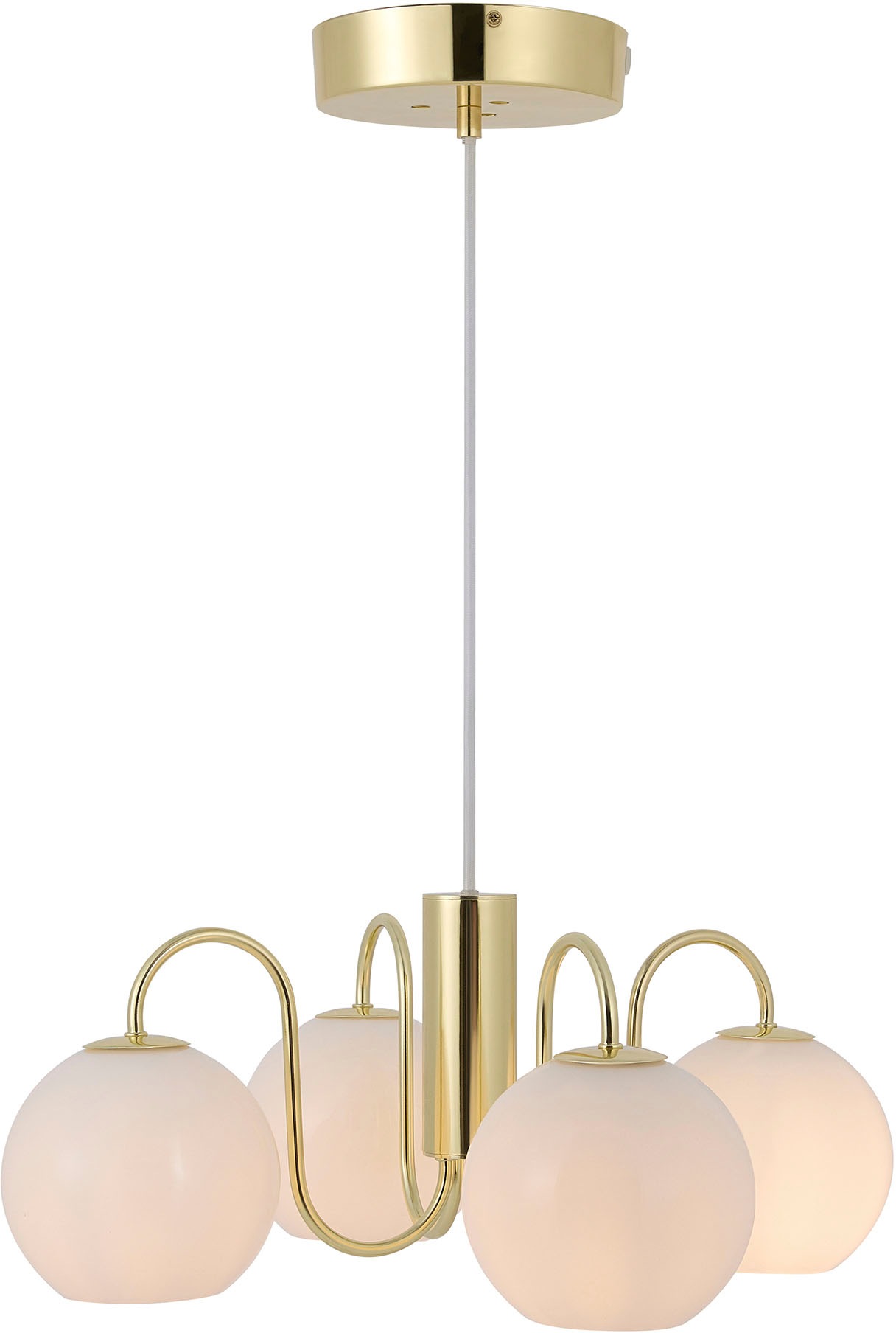 NORDLUX Pendelleuchte "Franca", gold (messing), 4, Ø 13cm H: 19,5cm, 1 Stk., Leuchten, Pendelleuchte