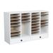 Safco Products Company Wood Adjustable Literature Organizer, 32 Compartments w/ 2 Drawers Wood in Gray | 25.25 H x 39.38 W x 11.75 D in | Wayfair