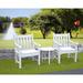 POLYWOOD® Rockford Garden Outdoor Arm Chair Plastic/Resin in Brown | 35.25 H x 24 W x 24 D in | Wayfair RKB24TE