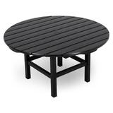 POLYWOOD® Round 37" Conversation Outdoor Table Plastic in Black | 18 H x 38 W x 38 D in | Wayfair RCT38BL