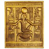 Fleur De Lis Living Kristopher Temple Stele Tutankhamen Wall Sculpture in Gray/Yellow | 10 H x 8 W in | Wayfair F85D27F3E23246A6A7F0DA93F7DE9C62