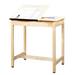 Shain Fiberesin Drafting Table Wood in White | 37 H x 36 W x 24 D in | Wayfair DT -9SA37