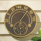 Whitehall Products Solstice Thermometer Clock | 14 H x 14 W in | Wayfair 01784