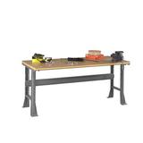 Tennsco Corp. Wood Top Workbench Wood/Steel in Gray | 33.75 H x 72 W x 30 D in | Wayfair WB-1-3072C -53