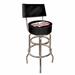 Trademark Global Four Aces Swivel 31" Bar Stool Upholstered/Metal in Black/Gray | 41.75 H x 20 W x 20 D in | Wayfair FA1100