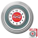 Trademark Global Coca Cola 1930s Style 11.75" Wall Clock Metal in Red | 11.75 H x 11.75 W x 3 D in | Wayfair COKE-1300-30S