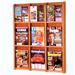 Wooden Mallet 9 Magazine/18 Brochure Wall Display Wood/Plastic in Brown | 36.75 H x 30 W x 3 D in | Wayfair LM-12MO