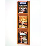 Wooden Mallet 3 Pocket Magazine Wall Display Wood/Plastic in Brown | 36.75 H x 10.5 W x 3 D in | Wayfair MM-3MO