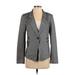 New York & Company Blazer Jacket: Gray Houndstooth Jackets & Outerwear - Women's Size 4