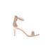 Kenneth Cole New York Heels: Tan Print Shoes - Women's Size 9 1/2 - Open Toe
