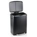 Bring Home Furniture 10 Gallons Steel Step On Multi-Compartments Trash & Recycling Bin Stainless Steel in Black | 23.5 H x 17.7 W x 16 D in | Wayfair