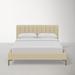 AllModern Tomas Upholstered Low Profile Platform Bed Metal in Black | Twin | Wayfair 3BD7C9274FB5405F8C48685A8022A01D