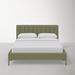 AllModern Tomas Upholstered Low Profile Platform Bed Polyester in Green | King | Wayfair 84825FAAB3A44447B09426877E9B6132
