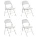 The Twillery Co.® Dolly Vinyl Padded Stackable Folding Chair Set of 4 Vinyl in White | 30.3 H x 16 W x 17.7 D in | Wayfair