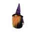 The Holiday Aisle® Black/Purple Fabric Standing Halloween Gnome w/ Purple Polka-Dot Witch Hat | 6 H x 3.5 W x 2.5 D in | Wayfair