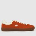 Lacoste baseshot trainers in orange