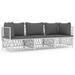 Latitude Run® 3 Piece Outdoor Sofa Seating Group w/ Cushions Wicker/Rattan in Gray/White | Wayfair A96206E612F048AFBF3BB1D0F548367B