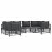 Latitude Run® 6 Piece Outdoor Sofa Seating Group w/ Cushions Metal in Gray/Brown | 26 H x 28.3 W x 28.3 D in | Wayfair