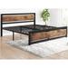 17 Stories Evonte 37.2" Platform Bed Metal in Brown | 37.2 H x 61.3 W x 81 D in | Wayfair 59D10F577042485494FBCF07EBE4FC92