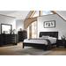 Red Barrel Studio® Tiburcia Panel Bed in Black Wood & /Upholstered/Faux leather in Black/Brown | 52.25 H x 64.65 W x 87.85 D in | Wayfair