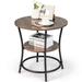 17 Stories Gigante 22" tall End Table Wood in Black/Brown/Gray | 22 H x 21.5 W x 21.5 D in | Wayfair A47BC9F992AC40B7B97097E5175B3B74