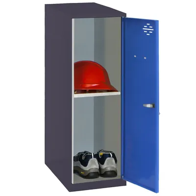 SimonRack Metallschrank mini zerlegt + Regalboden ANTHRACITE/BLAU 915x300x500 mm (Höhe x Länge x Breite) Image