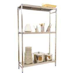 SimonRack Simoninox Edelstahl-Regal Grundregal SIMONINOX 3 Fachböden 2000x1660x400 mm (Höhe x Länge x Breite) Image