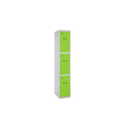 SimonRack Metallschrank 3 Türen GRUNDMODUL Zerlegt GRAU/GRÜN 1800x400x500 mm (Höhe x Länge x Breite) Image