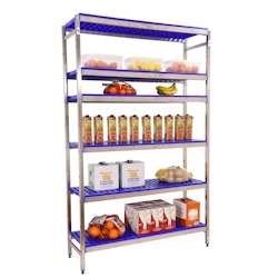 SimonRack Simoninox Edelstahl-Regal Grundregal SIMONINOX 6 Fachböden aus Polypropilen 2000x1260x500 mm (Höhe x Länge x Breite) Image