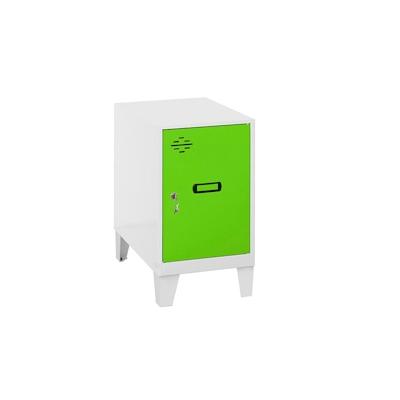SimonRack Metallschrank mini zerlegt WEISS/GRÜN 575x400x500 mm (Höhe x Länge x Breite) Image