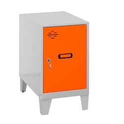 SimonRack Metallschrank mini zerlegt GRAU/ORANGE 575x400x500 mm (Höhe x Länge x Breite) Image