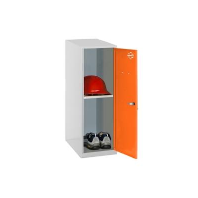 SimonRack Metallschrank mini zerlegt + Regalboden GRAU/ORANGE 915x400x500 mm (Höhe x Länge x Breite) Image