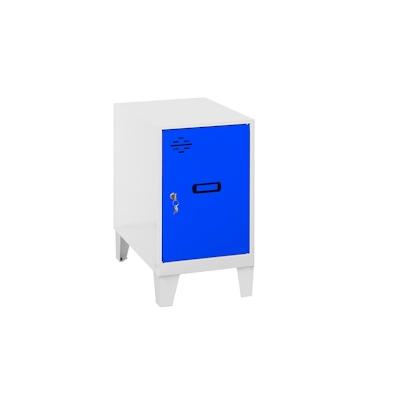 SimonRack Metallschrank mini zerlegt WEISS/BLAU 575x400x500 mm (Höhe x Länge x Breite) Image