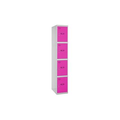 SimonRack Metallschrank 4 Türen GRUNDMODUL Zerlegt GRAU/ROSE 1800x400x500 mm (Höhe x Länge x Breite) Image