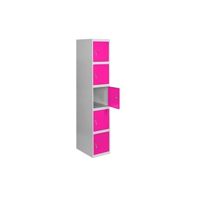 SimonRack Metallschrank 5 Türen GRUNDMODUL Zerlegt GRAU/ROSE 1800x400x500 mm (Höhe x Länge x Breite) Image