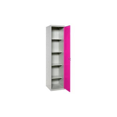 SimonRack Metallschrank 1 Tür 4 Fachböden Zerlegt GRAU/ROSE 1800x400x400 mm (Höhe x Länge x Breite) Image