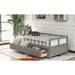 Daybed with Twin Size 2 Storage Drawers, Solid Wood Slats Support, Wooden Sofa Bed for Bedroom Living Room