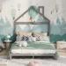 Magical Fairy Style Full Size Wood Platform Bed with House-shaped Headboard, Solid Wood Slats Support, Kids' Furniture