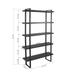 32"W X 11"D X 70.9"H 5-layer Metal Shelf-Bookshelf- 5-tire storage shelf -Bookcase