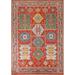 Geometric Kazak Area Rug Handmade Oriental Wool Carpet - 8'9"x 11'10"
