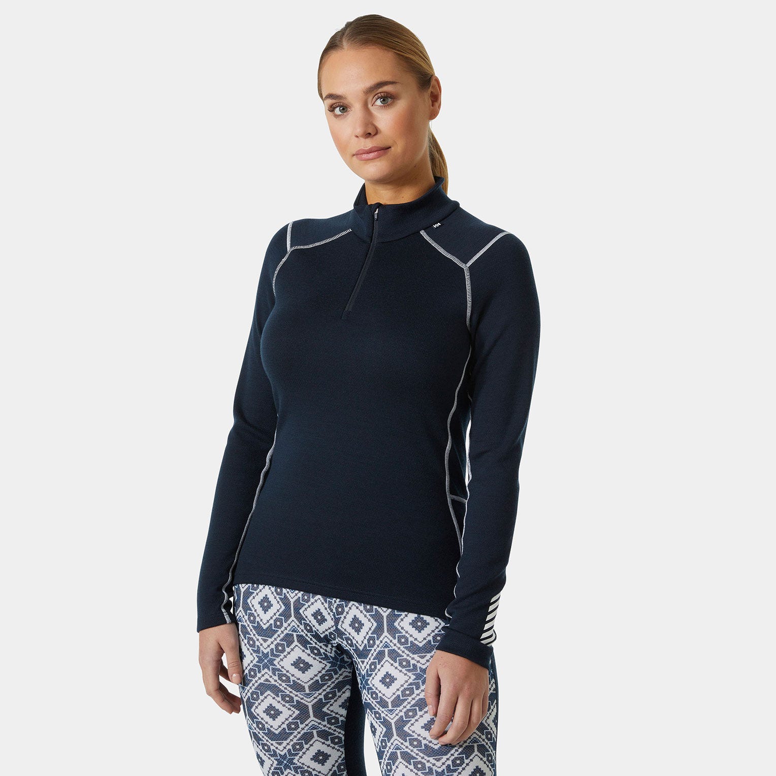 Helly Hansen Damen Lifa Merino Midweight Langarm-shirt Mit Halbreißverschluss L Image