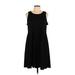 Old Navy Casual Dress - Mini Scoop Neck Sleeveless: Black Solid Dresses - Women's Size Large