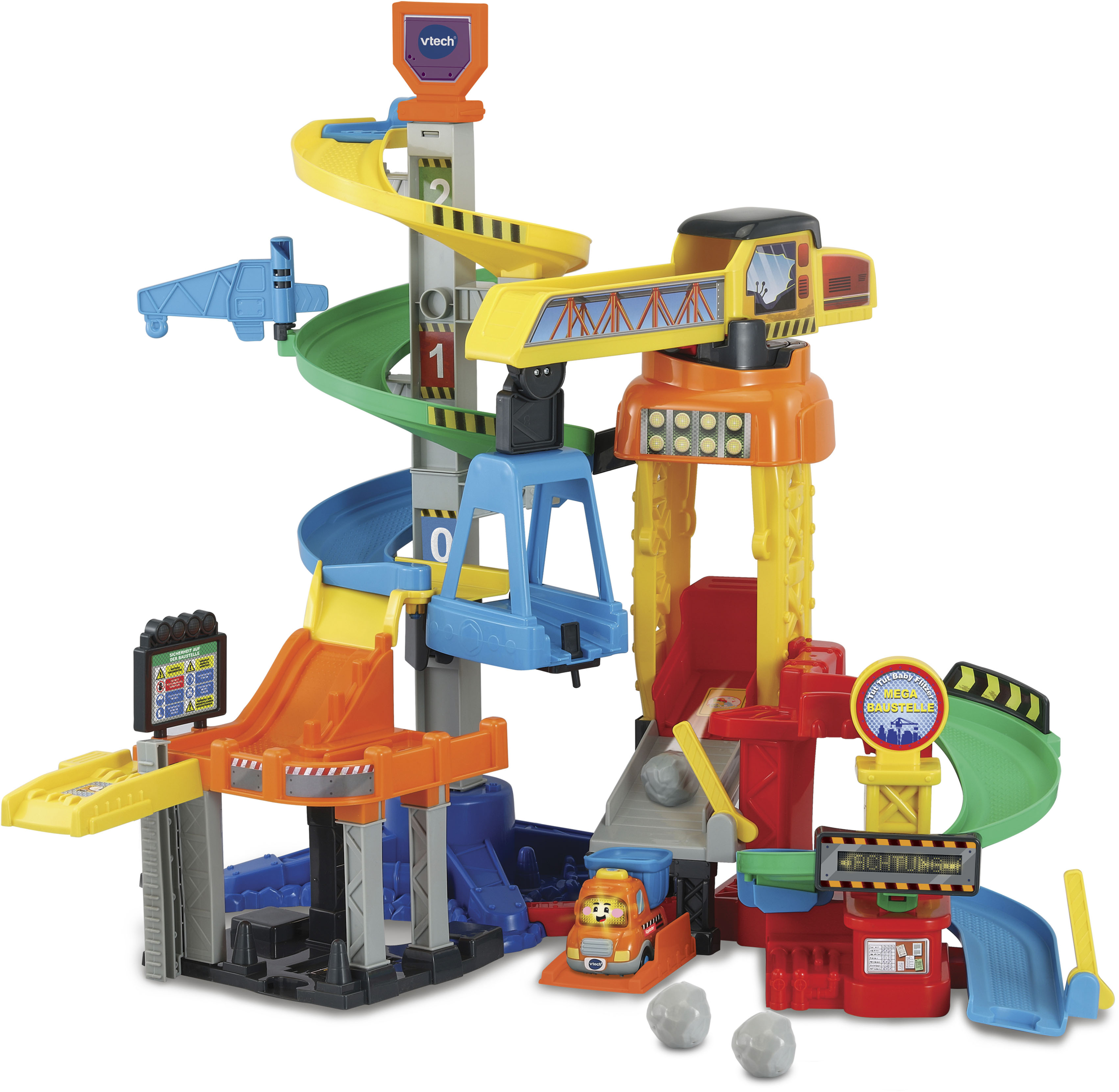 Spielwelt VTECH "Tut Tut Baby Flitzer, Mega Baustelle", bunt, Spielfigurenwelten, KinderB:79cm H:66cm L:61cm, Kunststoff, mit Sound, B:79cm H:66cm L:61cm